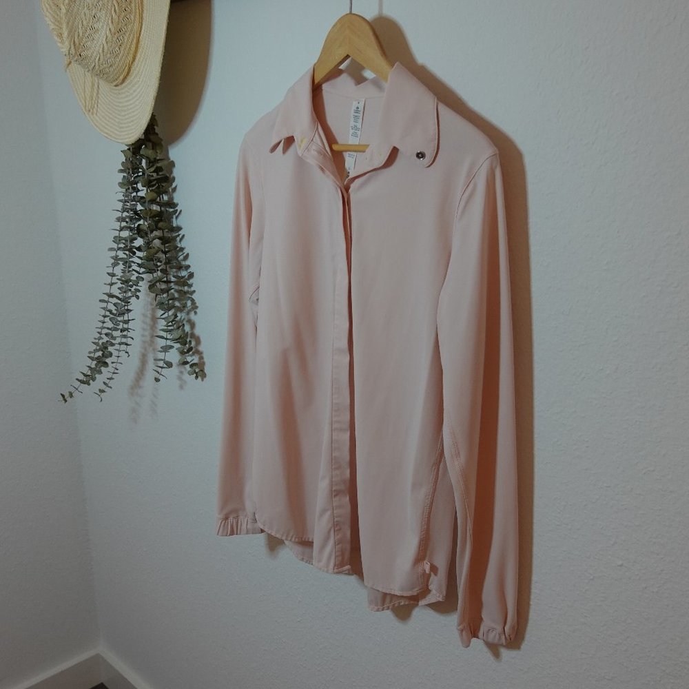 LULULEMON- Light Pink Button Up Sport Jacket